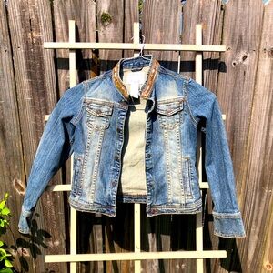 Limited Too Sequined Denim Jacket Girls 12